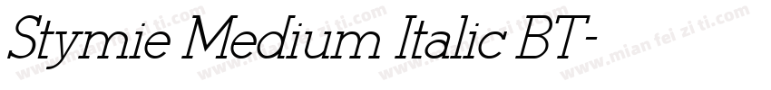 Stymie Medium Italic BT字体转换